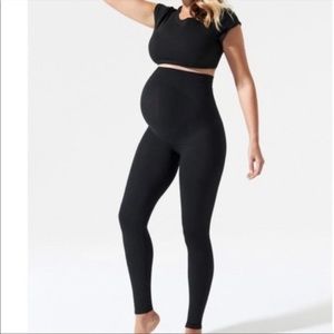 Blanqi Everyday Maternity Belly Support Leggings in Black Size S